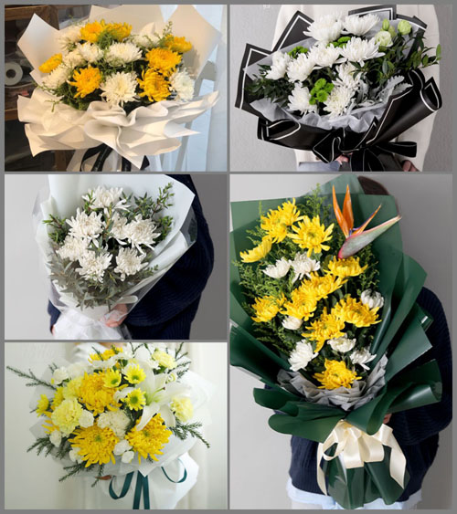 江苏扬州邗江区竹西街道白事花束代送